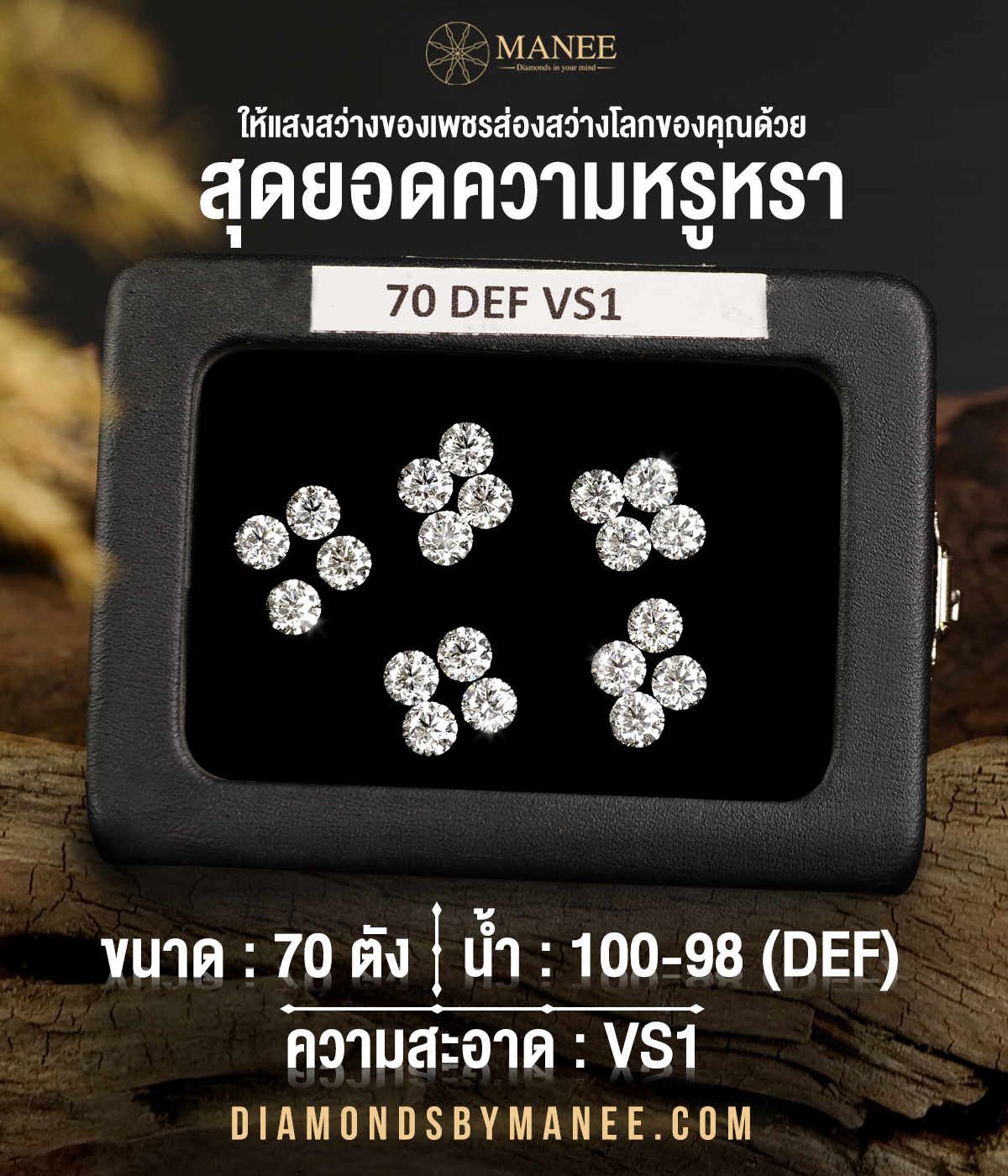 ให้แสงสว่างของเพชรส่องสว่างโลกของคุณ